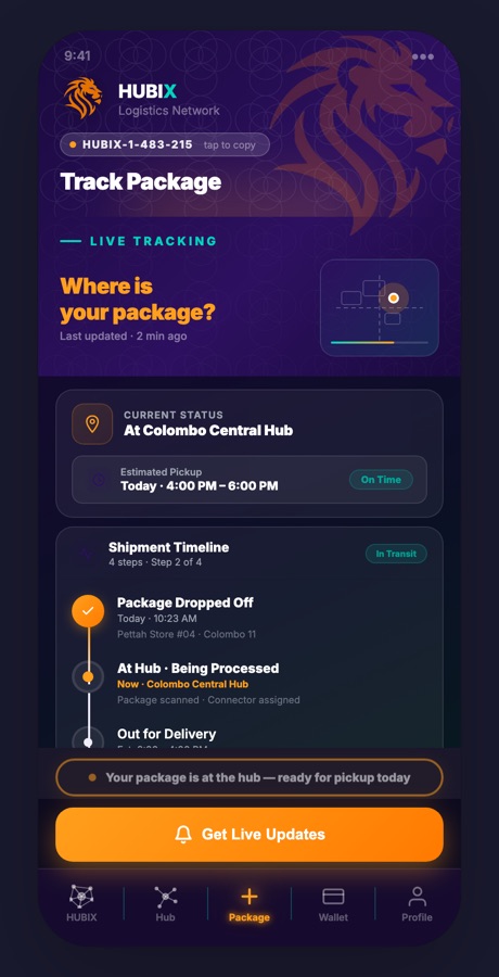 HUBIX app: the delivery outcome, confirmed.